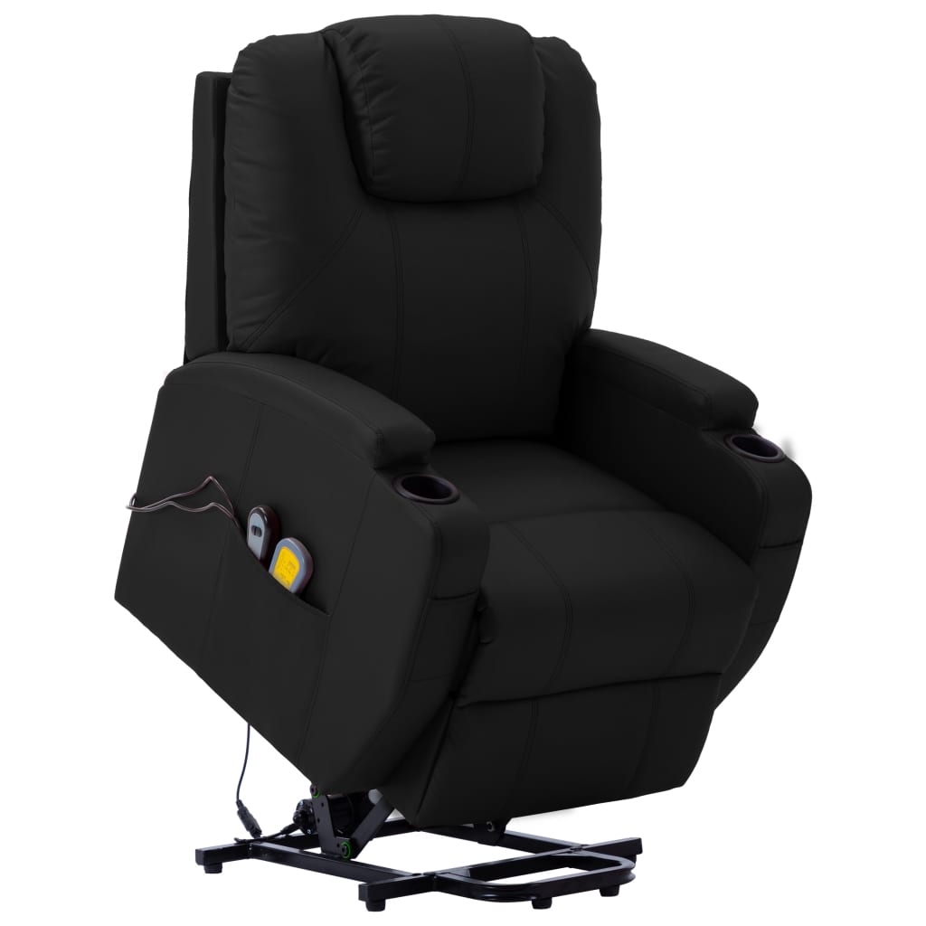vidaXL Power Lift Recliner Electric Lift Chair for Home Theater Faux Leather