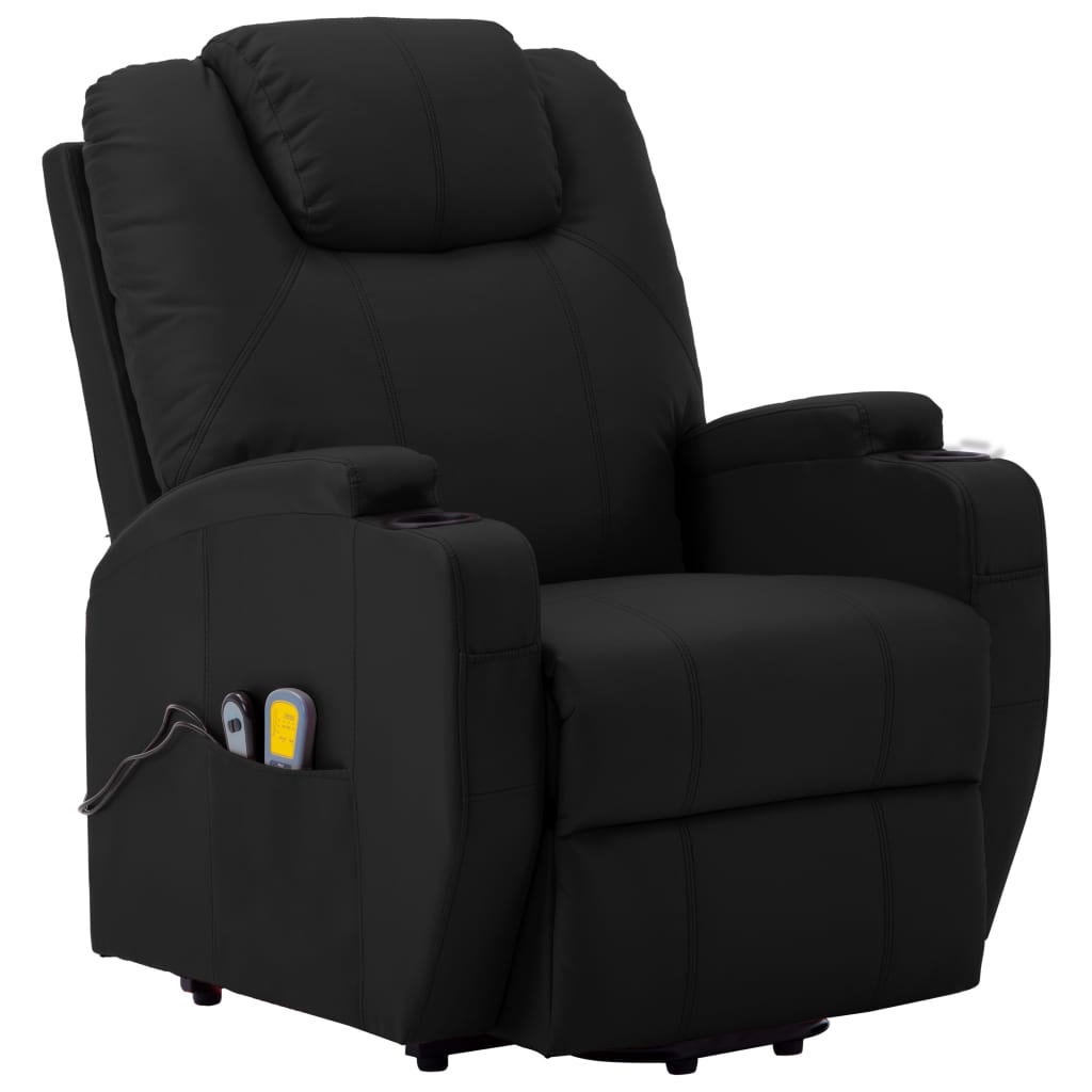 vidaXL Power Lift Recliner Electric Lift Chair for Home Theater Faux Leather