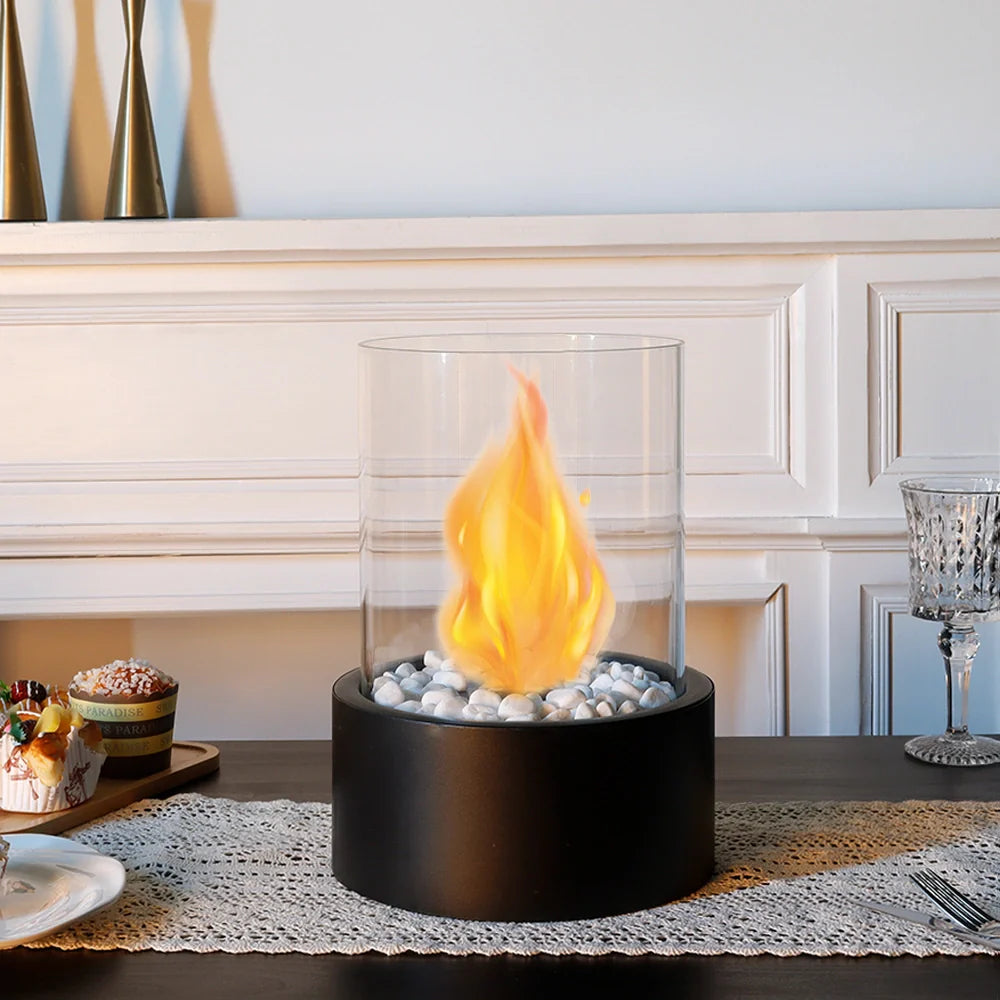 Extra Large Portable Tabletop Fire Bowl 22x28cm – Bio Ethanol Ventless Indoor/Outdoor