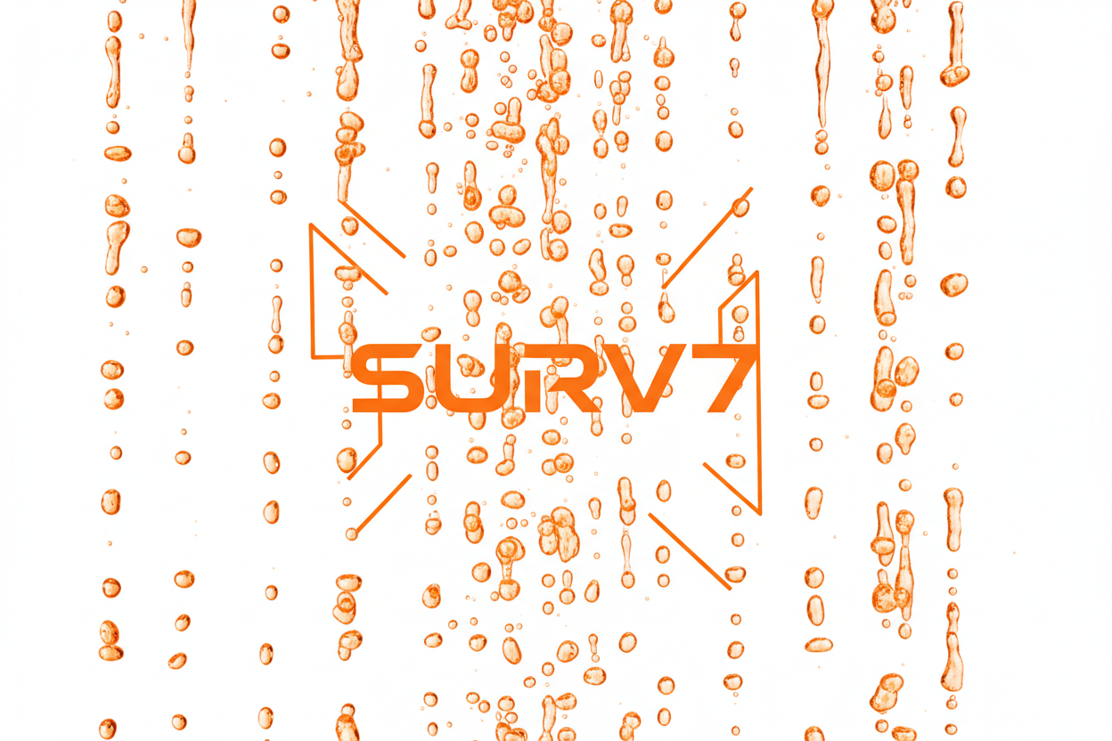 SURV7 orang rain drops 